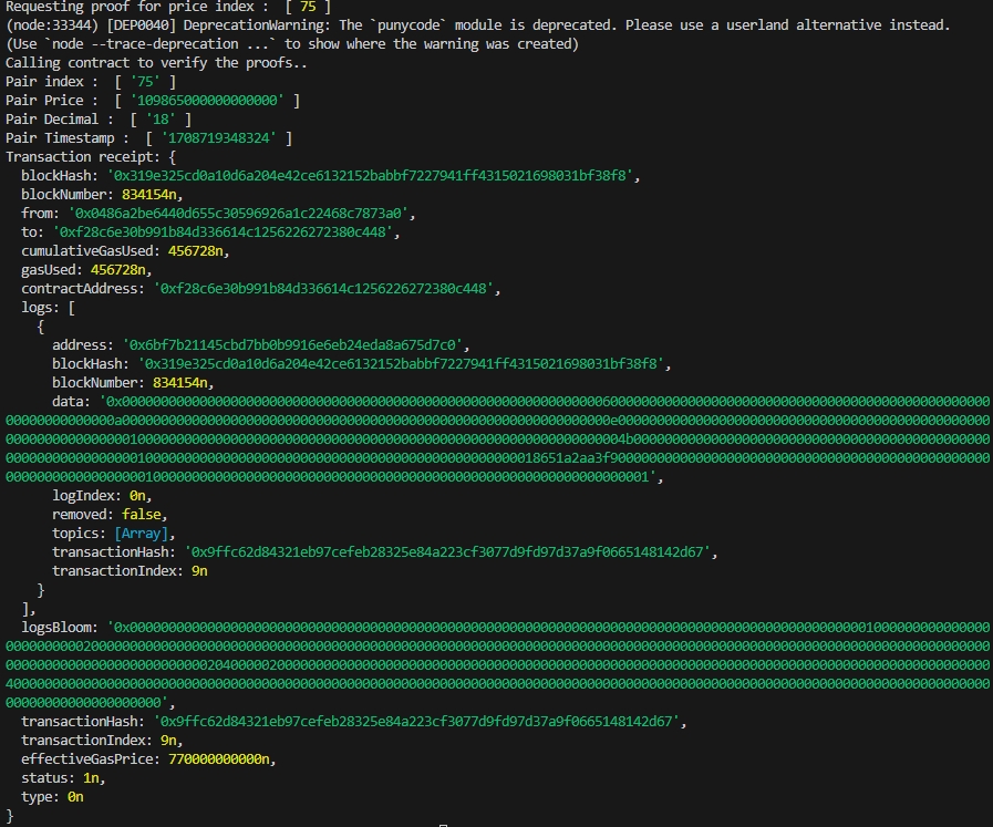 Console Output